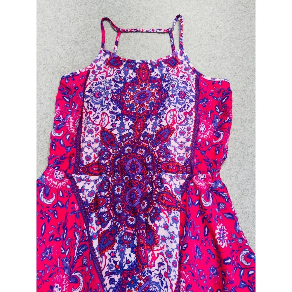 The Children's Place Girls XL 14 Pink Purple Paisley Dress Handkerchief Flowy - Picture 5 of 12